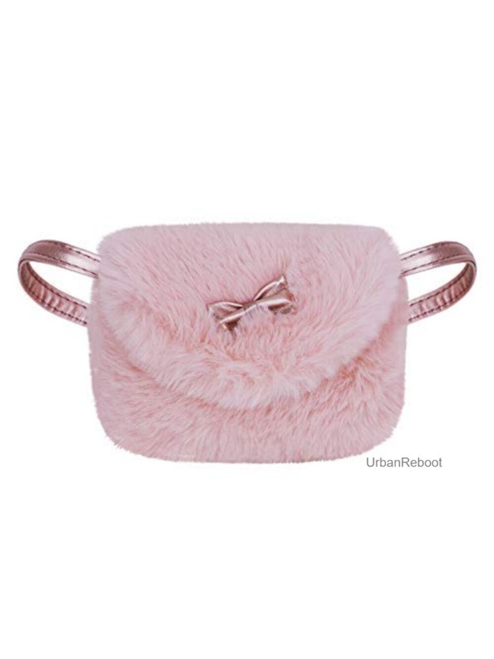 Faux Fur Bowknot Mini Crossbody Purse Girls Small Handbag Wallet